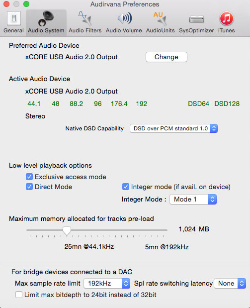 USB支援Audio Class 2.0,OSX隨插即聽DSD128