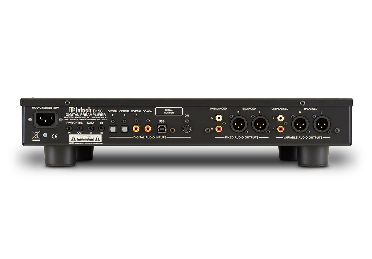 D150 支援 DSD128,備有 DIN 輸入可接 MCT450