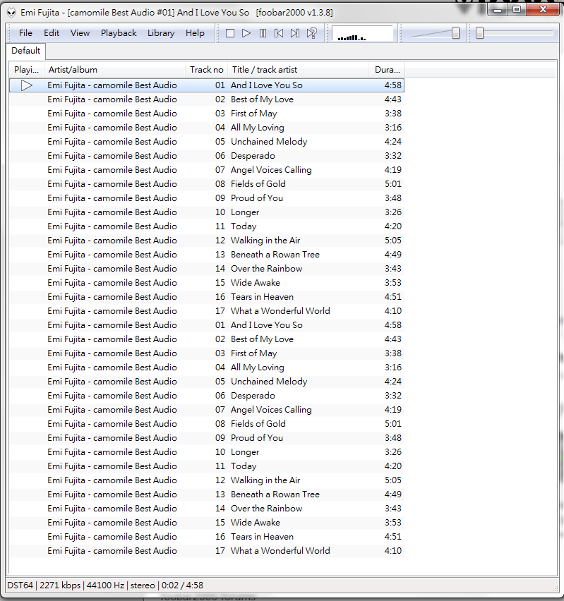 foobar2000支援SACD ISO「拖拉即播」