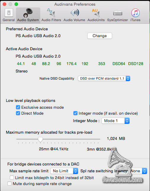 OSX 也是可以隨插即用免安裝驅動,支援 DSD128 及 PCM 384kHz
